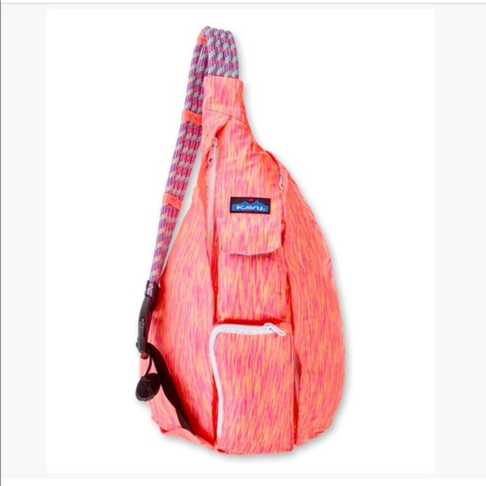 KAVU | Original Rope Sling Lightweight Crossbody Canvas Hiking Bag in Coral